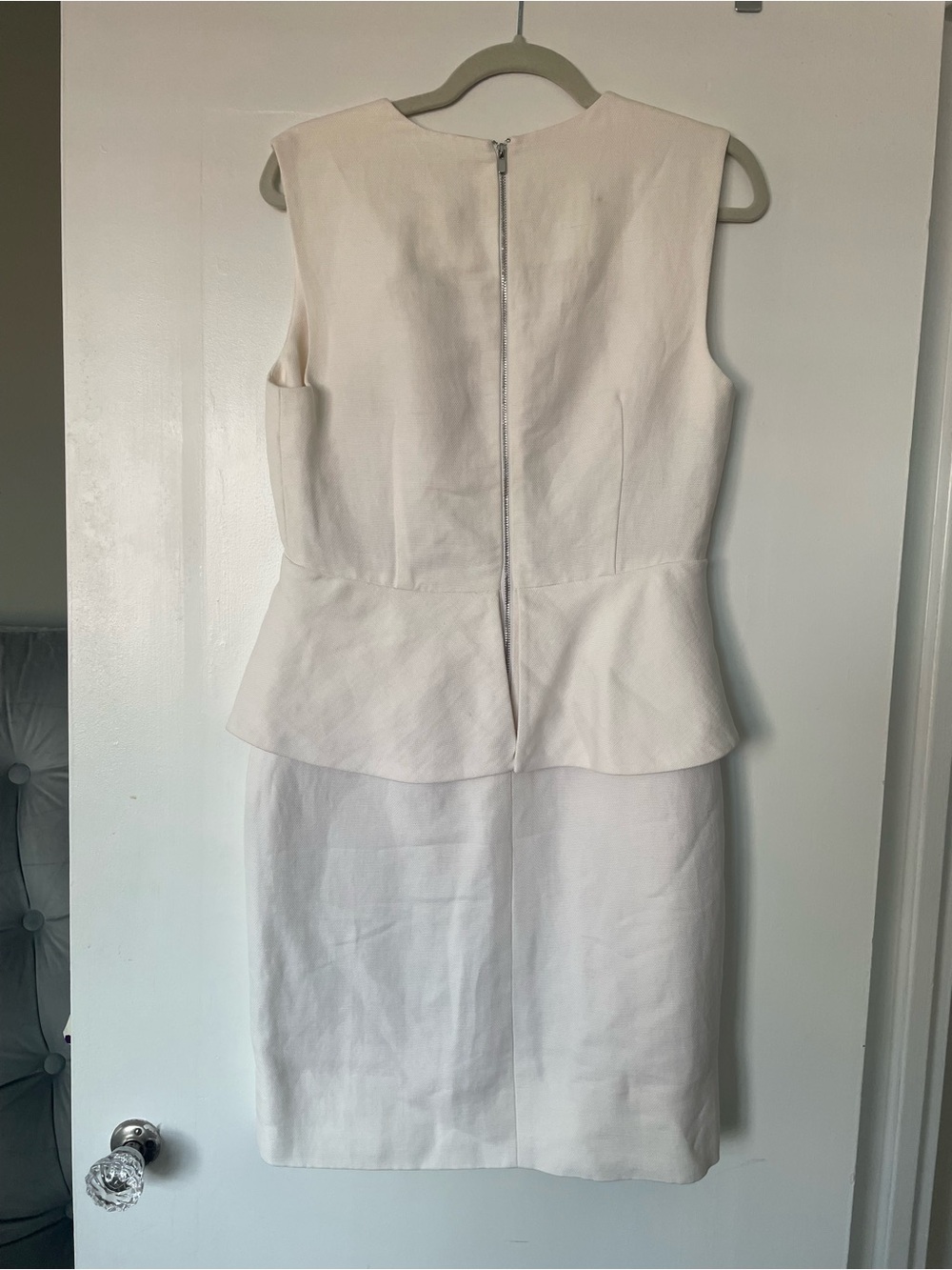 DVF Delian canvas linen peplum dress - Picture 8 of 11